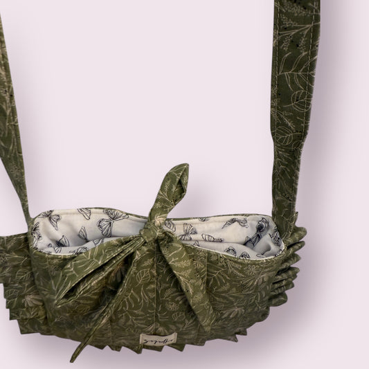 Essentials Ruffle Purse Green