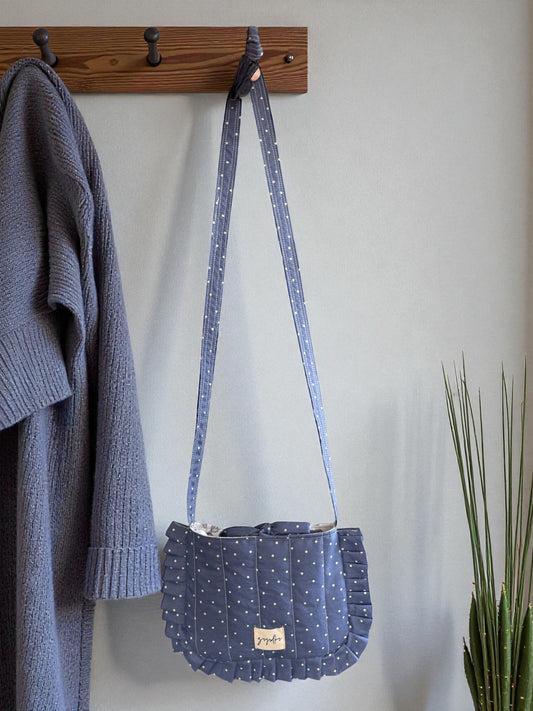 Essentials Ruffle Purse blue