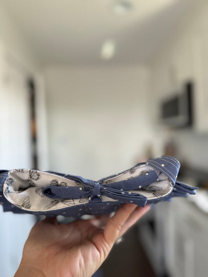 Essentials Ruffle Purse blue