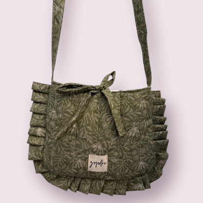 Essentials Ruffle Purse Green
