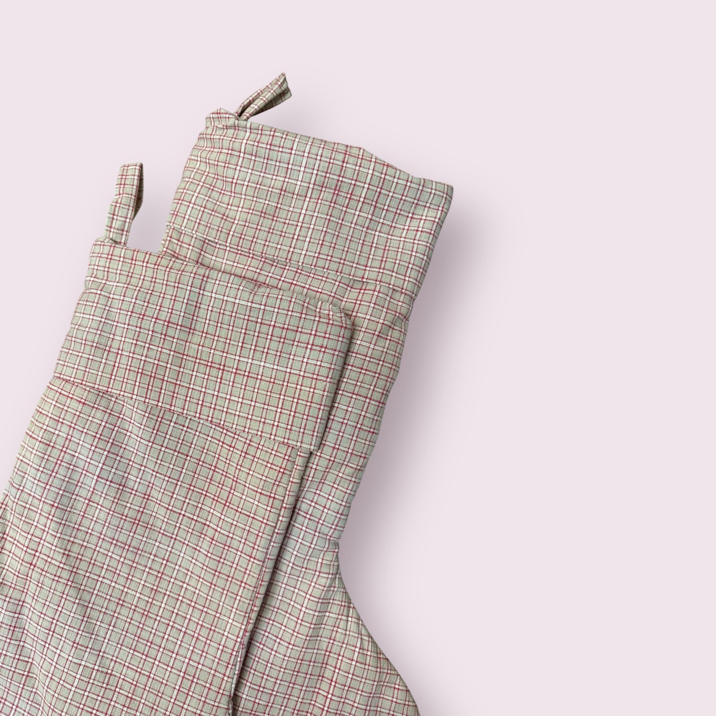 Christmas Stocking - Plaid Red