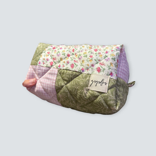 Patchwork Boxy Makeup Pouch