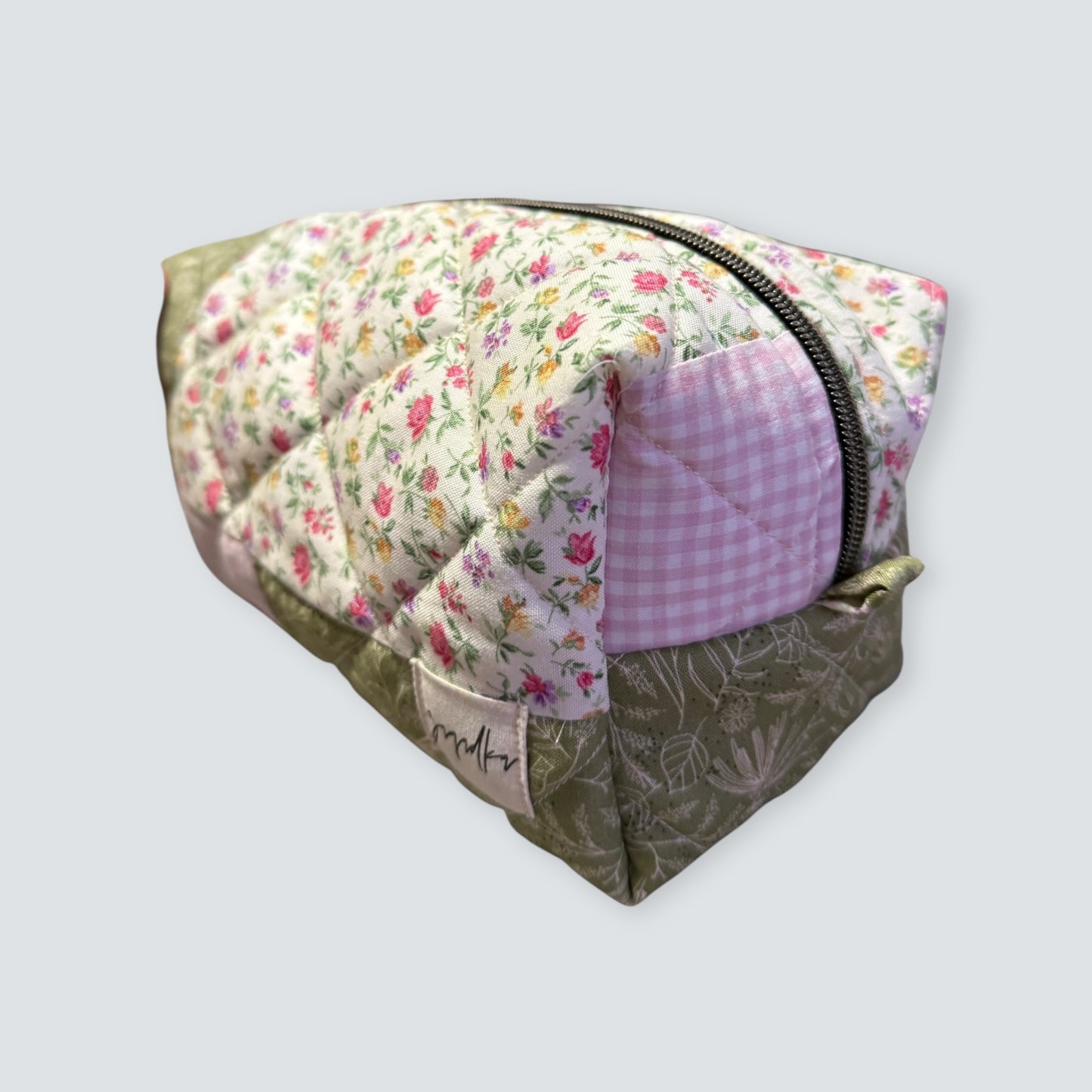 Patchwork Boxy Makeup Pouch