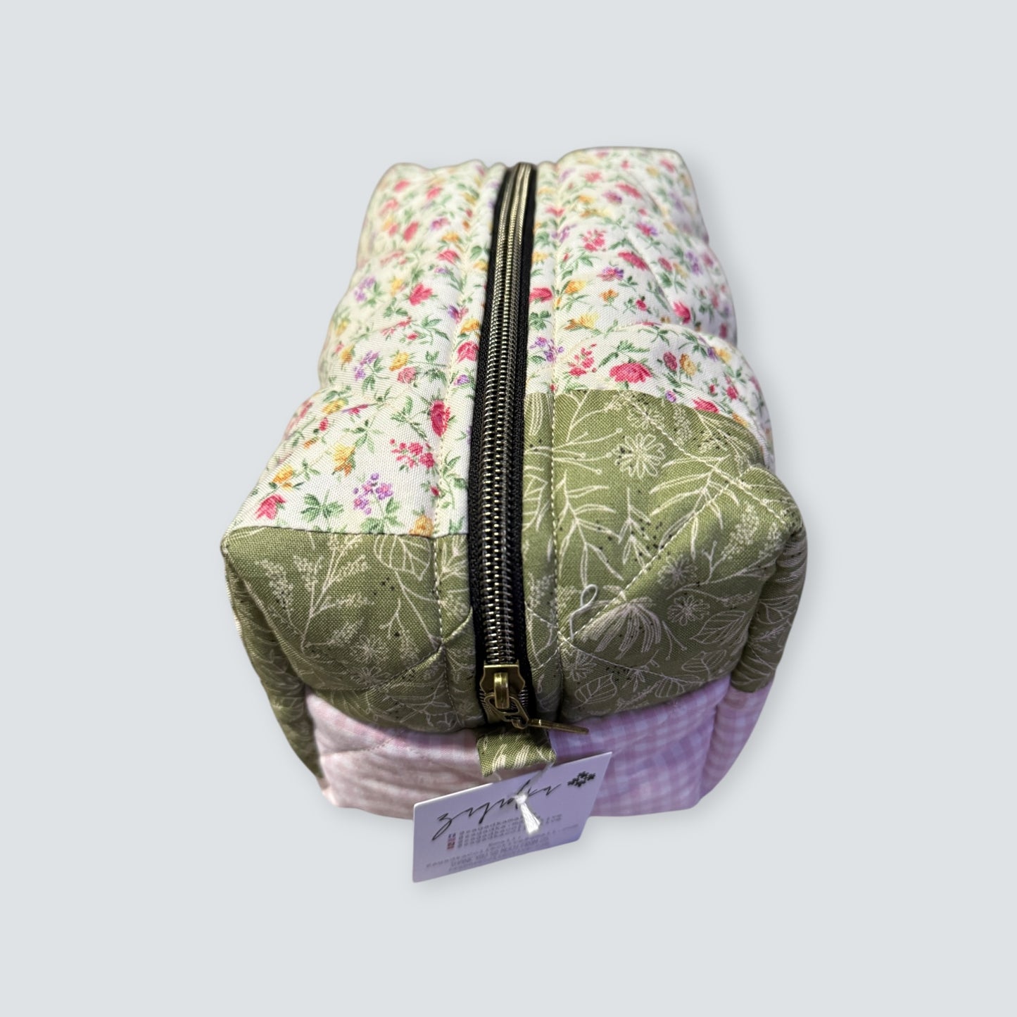 Patchwork Boxy Makeup Pouch