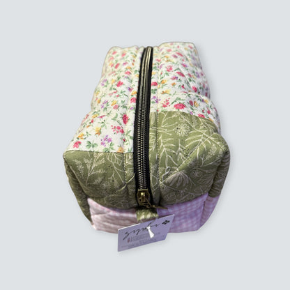 Patchwork Boxy Makeup Pouch