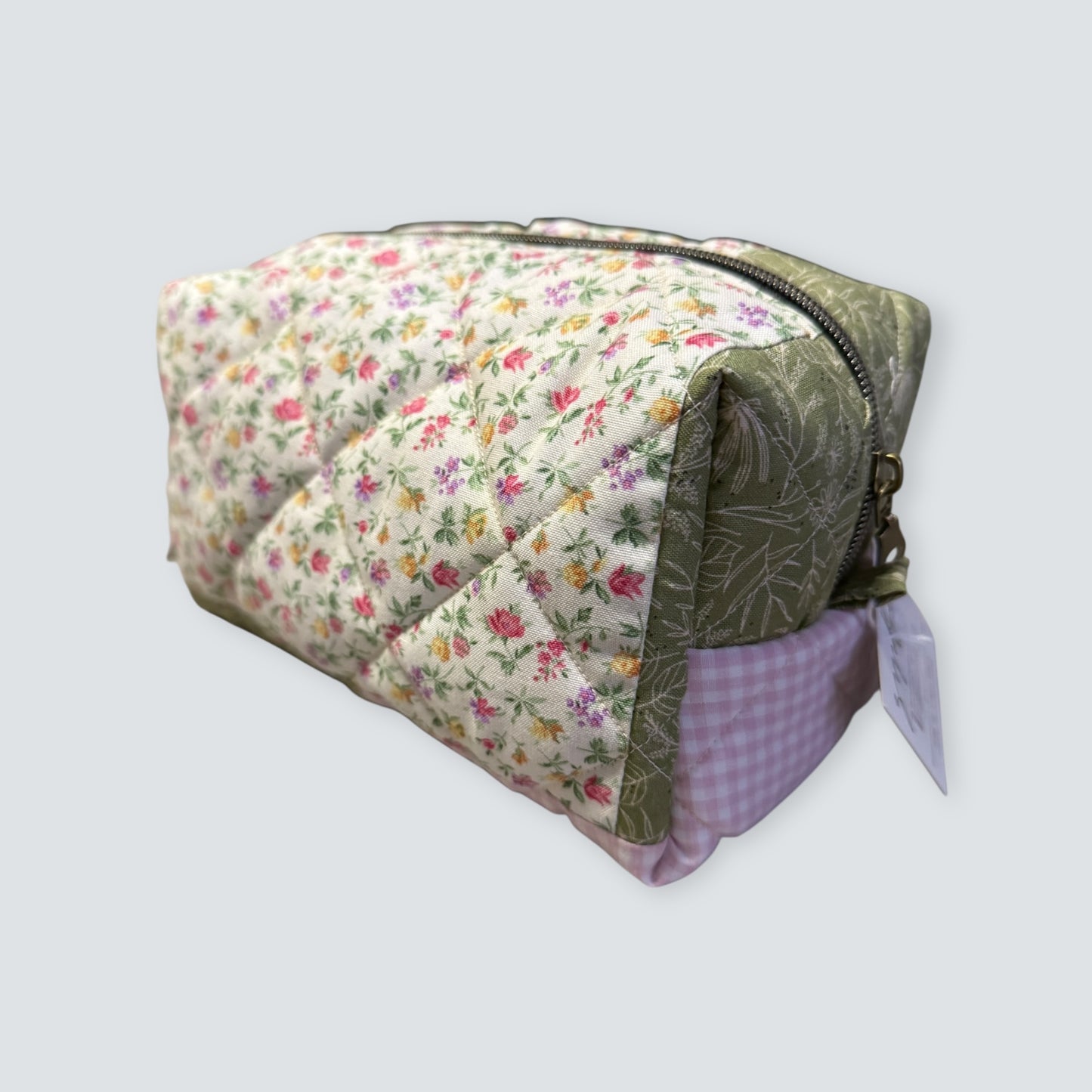 Patchwork Boxy Makeup Pouch