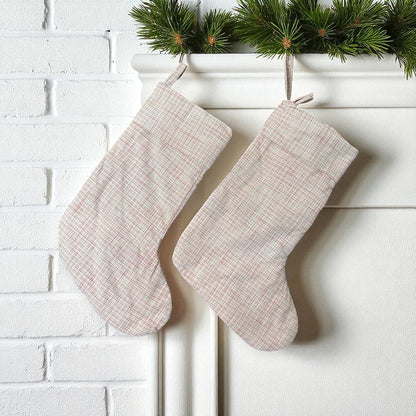 Christmas Stocking - Plaid Red