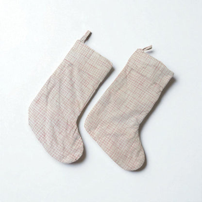 Christmas Stocking - Plaid Red